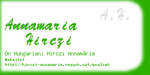 annamaria hirczi business card